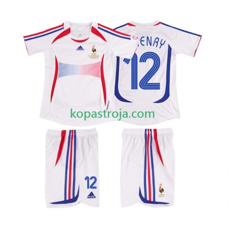 Billiga Fotbollströjor Frankrike Henry 12 2006 Retro Barn Borta tröja Kortärmad